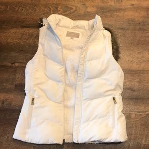 Banana Republic faux fur puffer vest